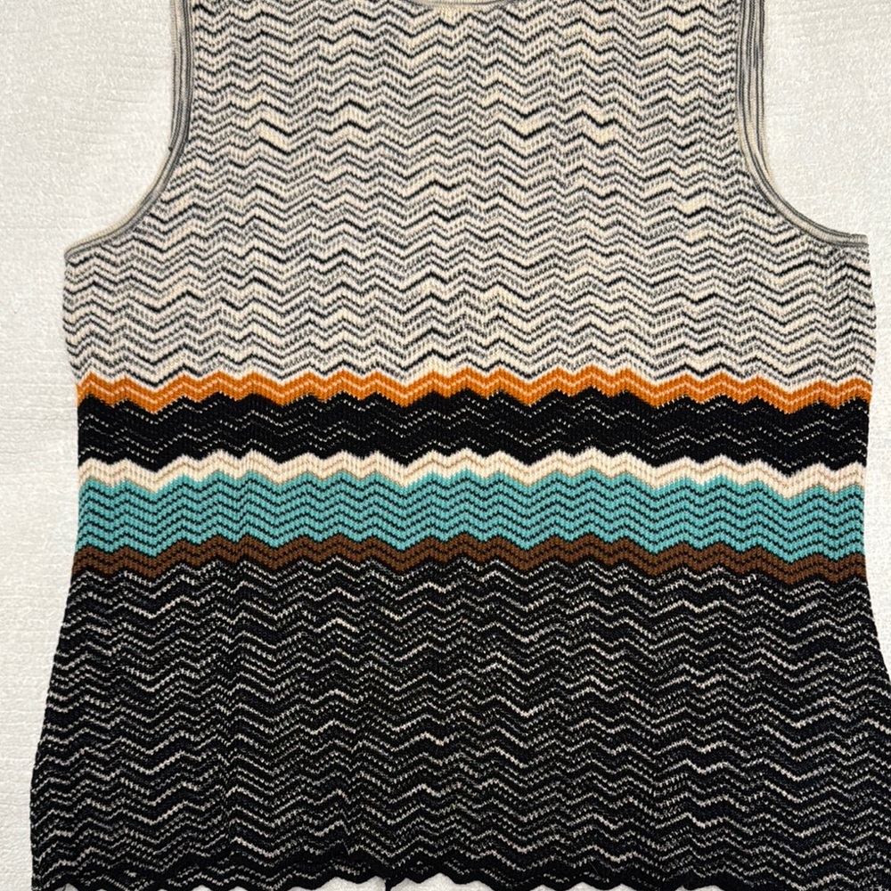 Missoni Strip Sleeveless Turtleneck Knit Top - Picture 12 of 12